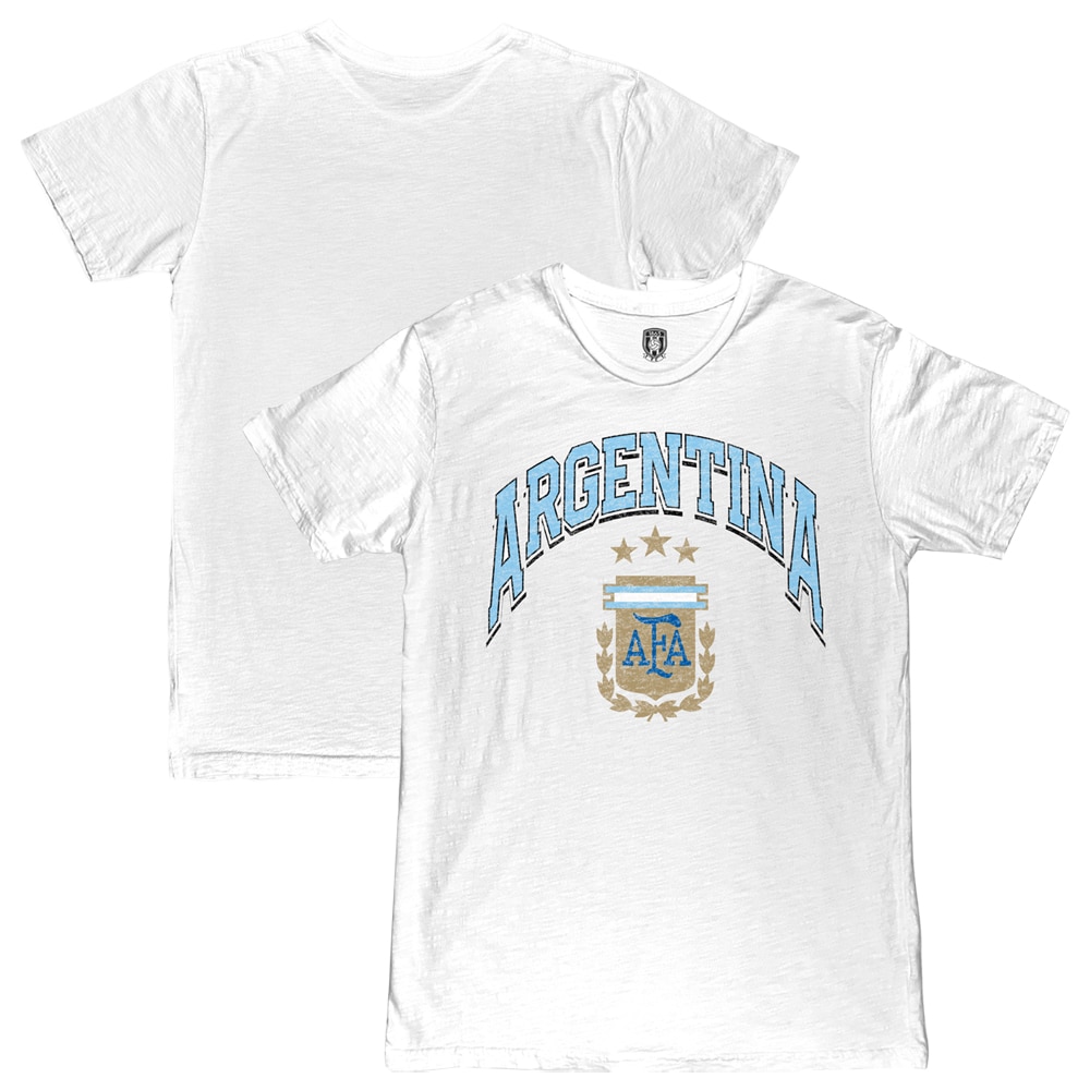 Explore argentina national team 1863fc retro wordmark t-shirt – white – Germany Football Jerseys & T-Shirts Collection