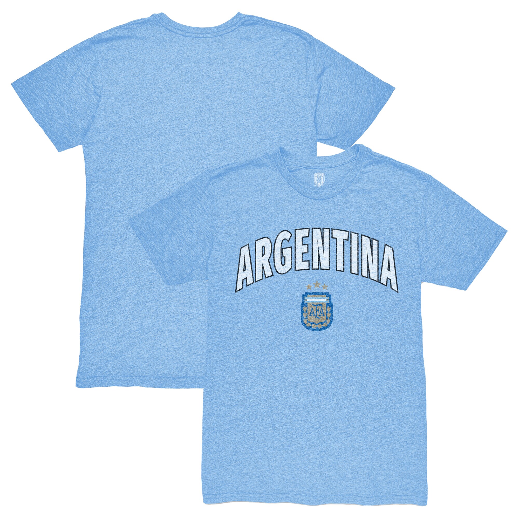Explore argentina national team 1863fc retro wordmark tri-blend t-shirt – light blue – Germany Football Jerseys & T-Shirts Collection