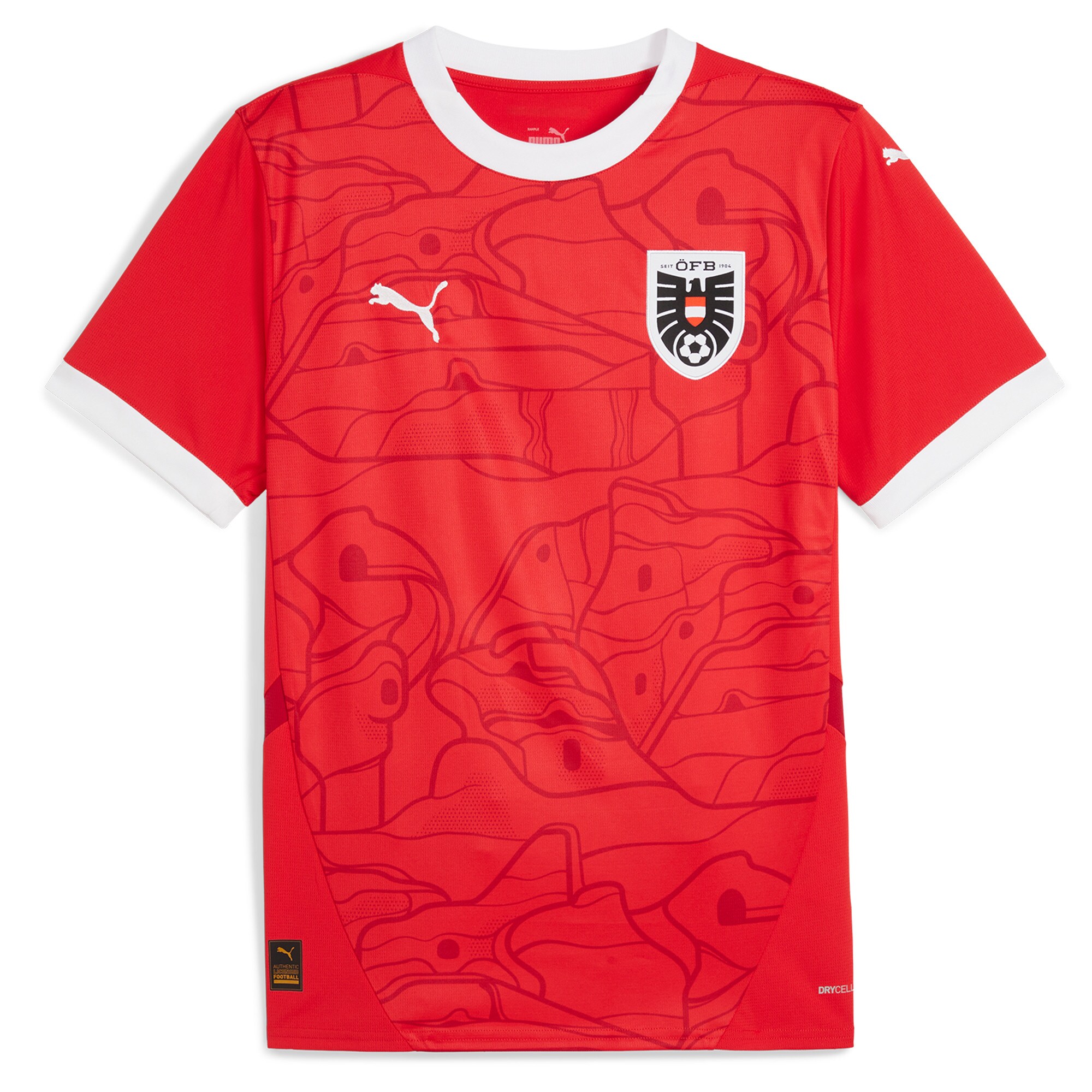 Explore austria national team puma 2024 home replica jersey – red – Germany Football Jerseys & T-Shirts Collection