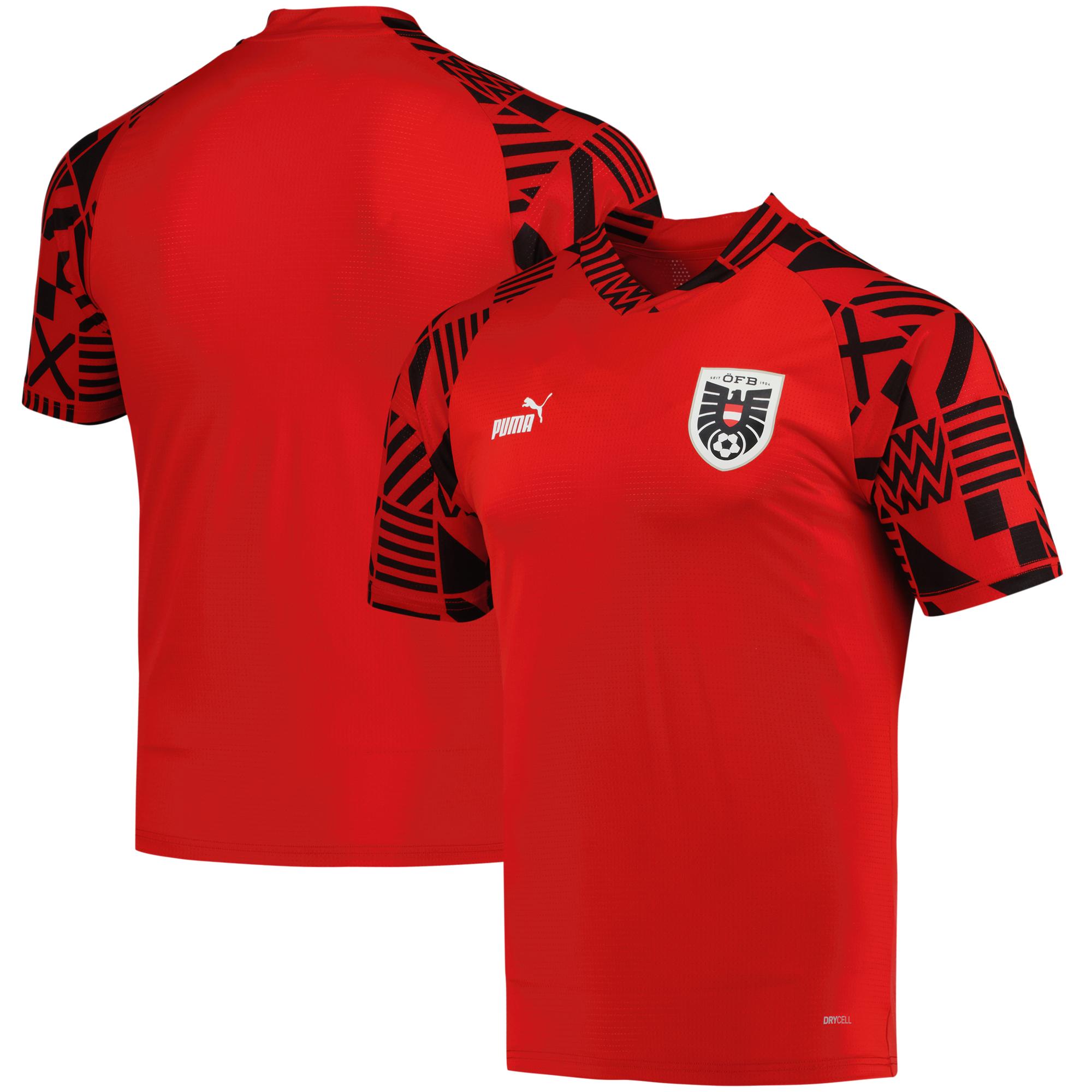 Explore austria national team puma pre-match v-neck top – red – Germany Football Jerseys & T-Shirts Collection