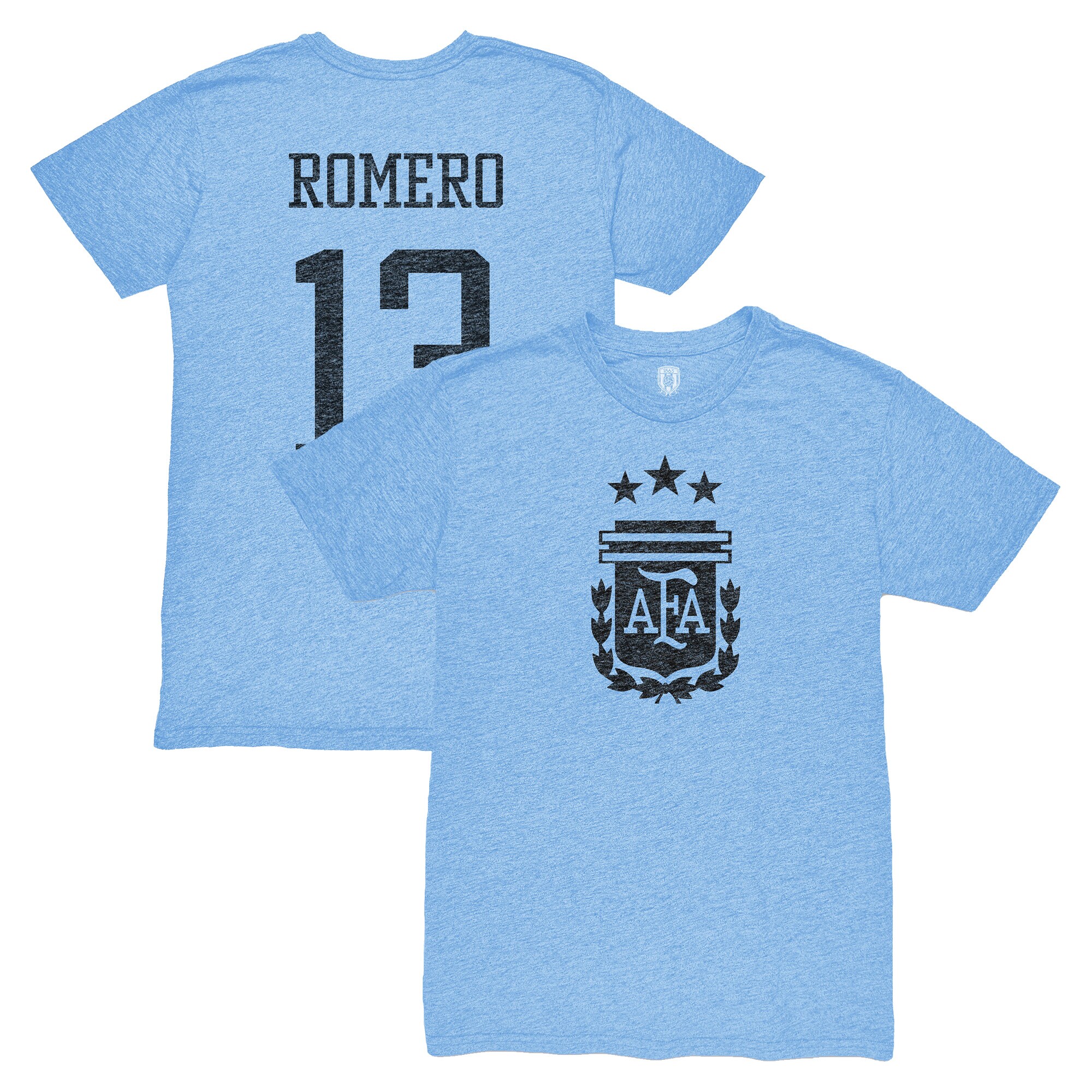 Explore cristian romero argentina national team 1863fc player vintage tri-blend t-shirt – light blue – Germany Football Jerseys & T-Shirts Collection