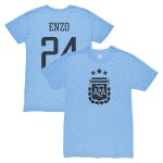 Explore enzo fernández argentina national team 1863fc player vintage tri-blend t-shirt – light blue – Germany Football Jerseys & T-Shirts Collection