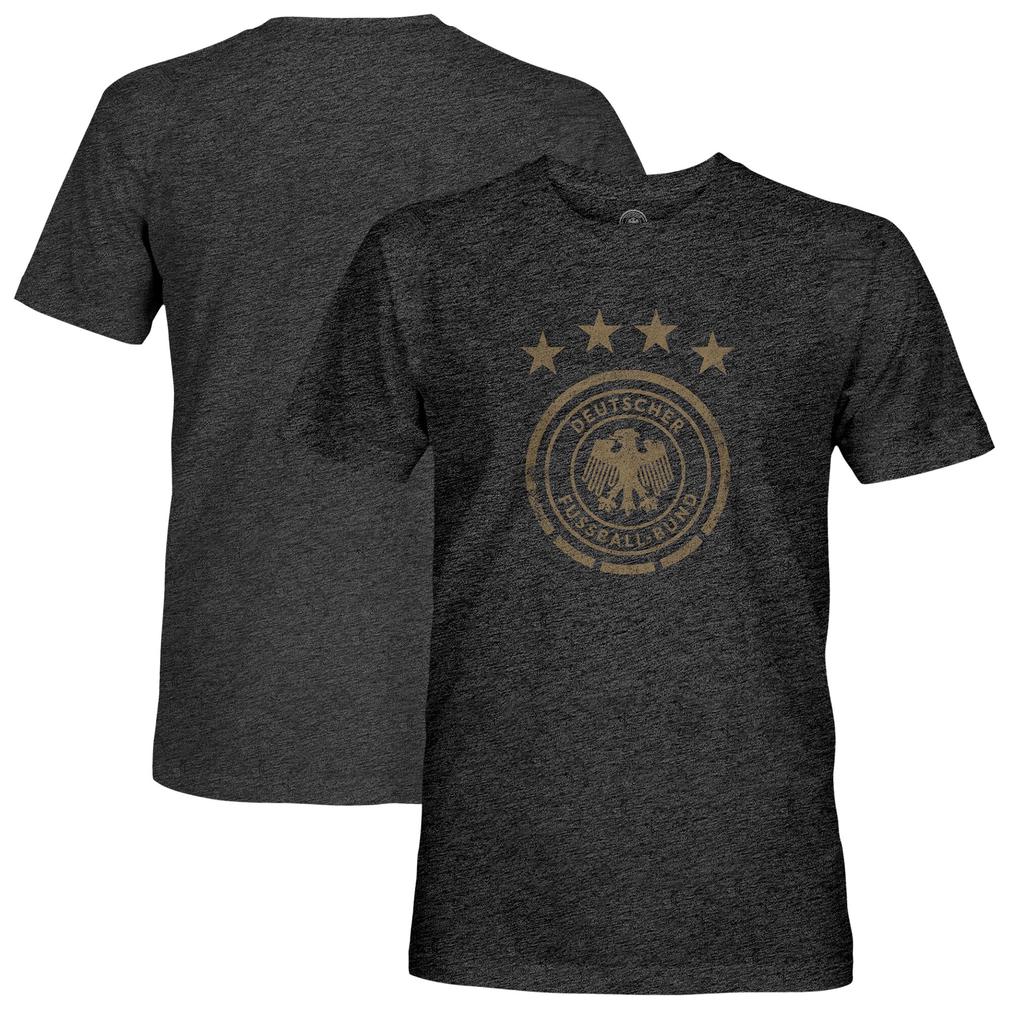 Explore germany national team 1863fc mono badge vintage tri-blend t-shirt – heather black – Germany Football Jerseys & T-Shirts Collection