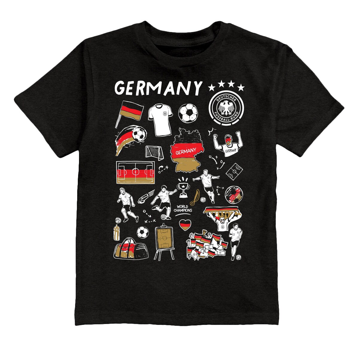 Explore germany national team vive la fete youth impressions artwork t-shirt – black – Germany Football Jerseys & T-Shirts Collection