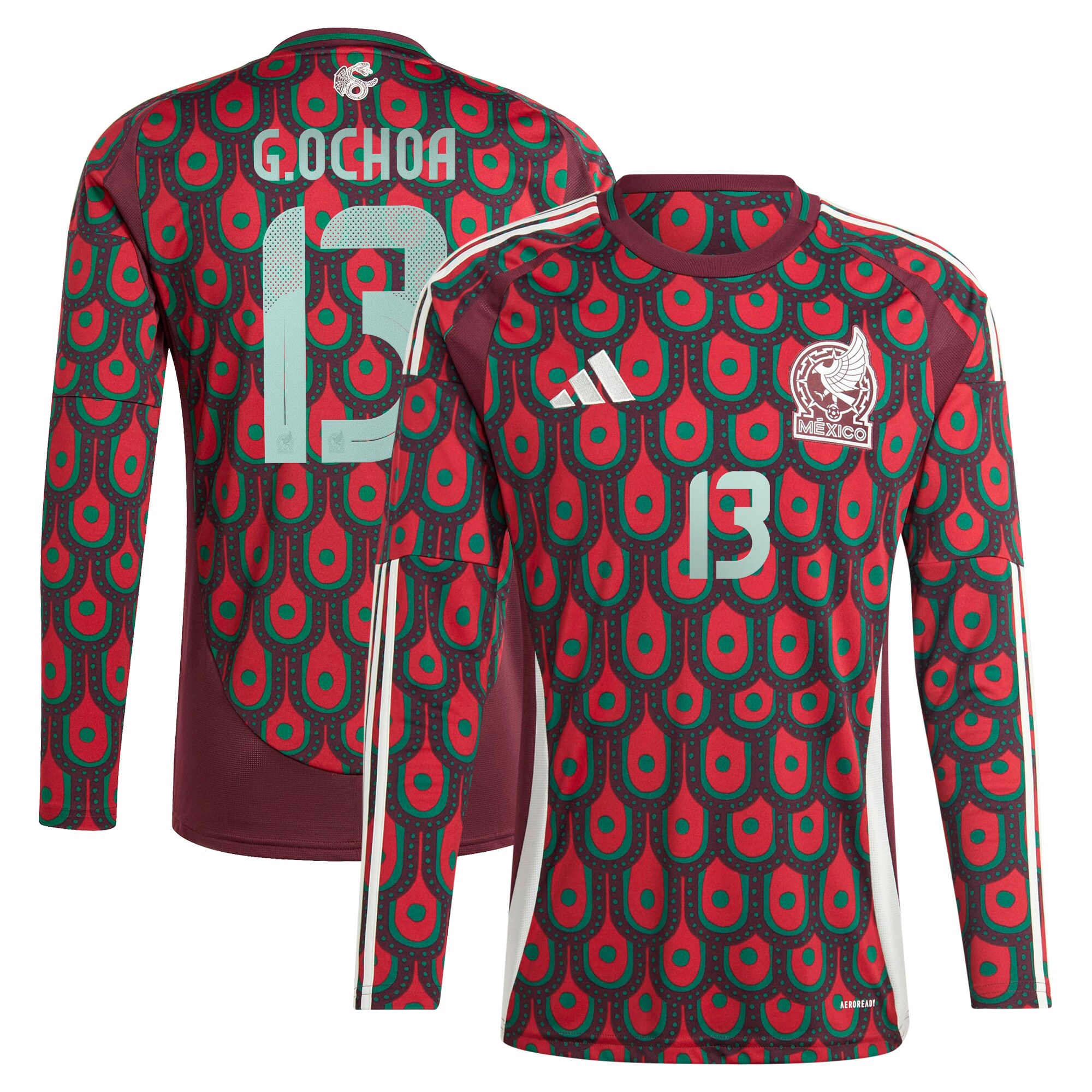 Explore guillermo ochoa mexico national team adidas 2024 home replica player long sleeve jersey – burgundy – Germany Football Jerseys & T-Shirts Collection