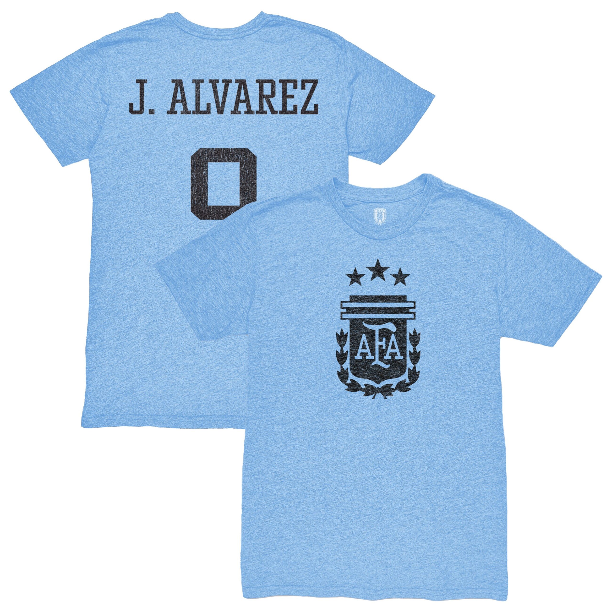 Explore julián Álvarez argentina national team 1863fc player retro tri-blend t-shirt – light blue – Germany Football Jerseys & T-Shirts Collection