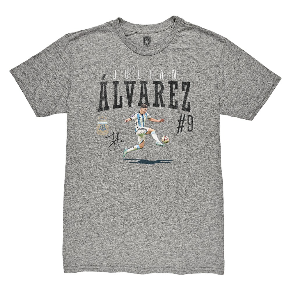 Explore julián Álvarez argentina national team 1863fc snapshot tri-blend t-shirt – heather gray – Germany Football Jerseys & T-Shirts Collection