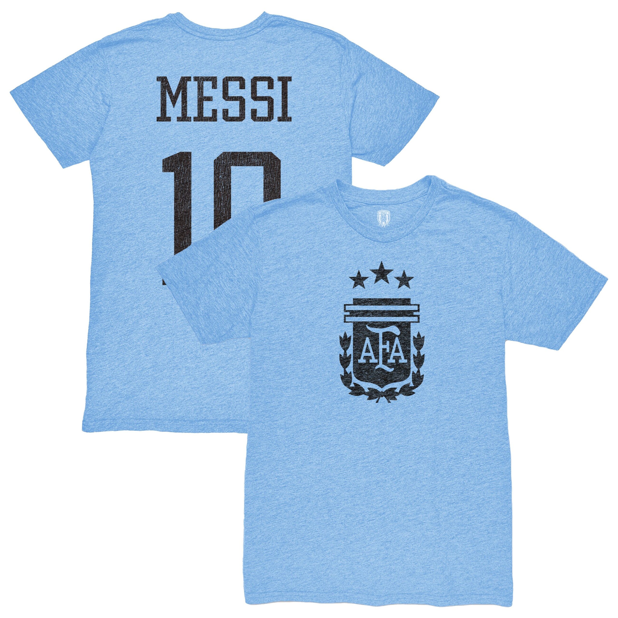 Explore lionel messi argentina national team 1863fc player retro tri-blend t-shirt – light blue – Germany Football Jerseys & T-Shirts Collection