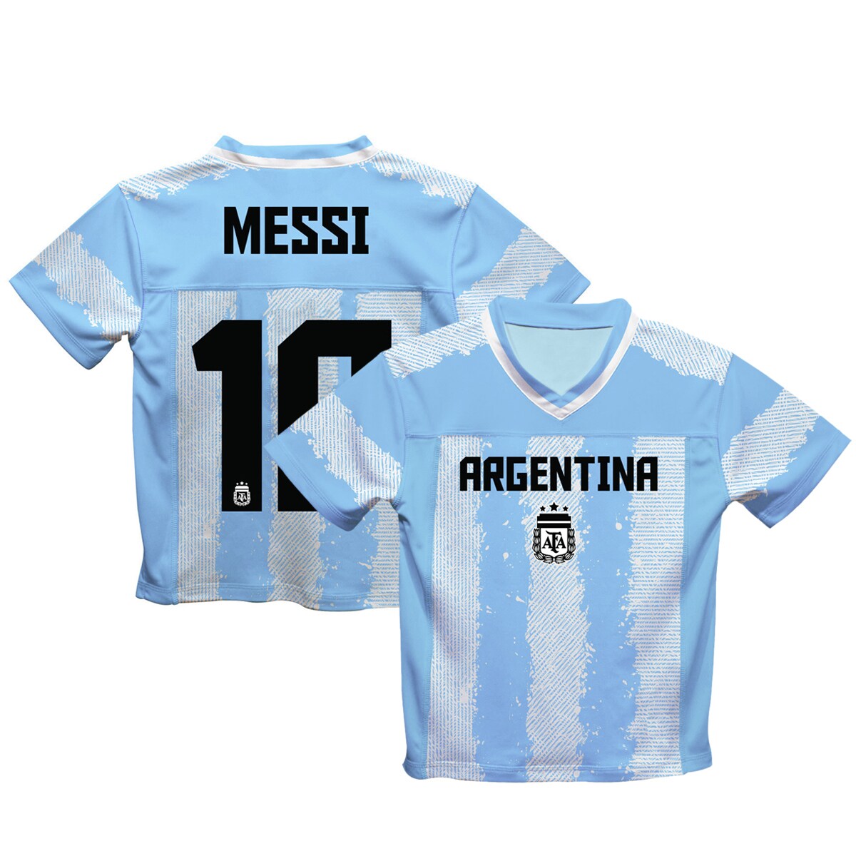 Explore lionel messi argentina national team vive la fete toddler painted stripes football jersey – light blue – Germany Football Jerseys & T-Shirts Collection