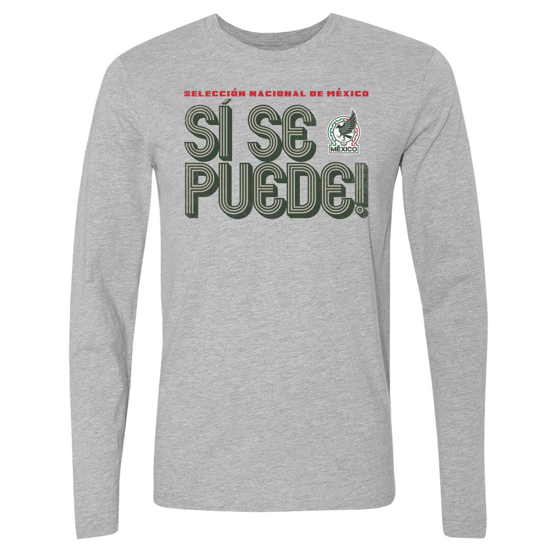 Explore mexico national team 500 level si se puede inline bold long sleeve t-shirt – heather gray – Germany Football Jerseys & T-Shirts Collection