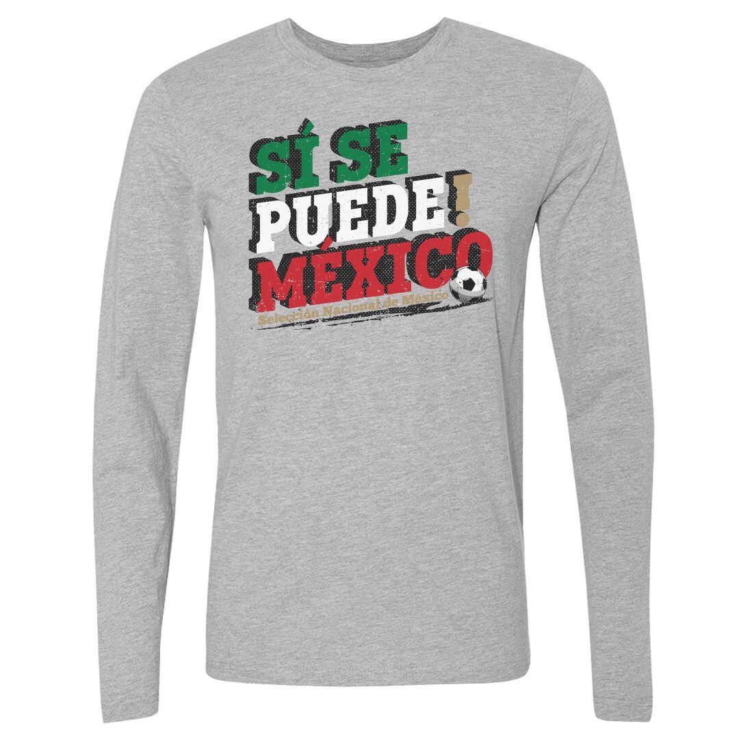 Explore mexico national team 500 level si se puede long sleeve t-shirt – heather gray – Germany Football Jerseys & T-Shirts Collection