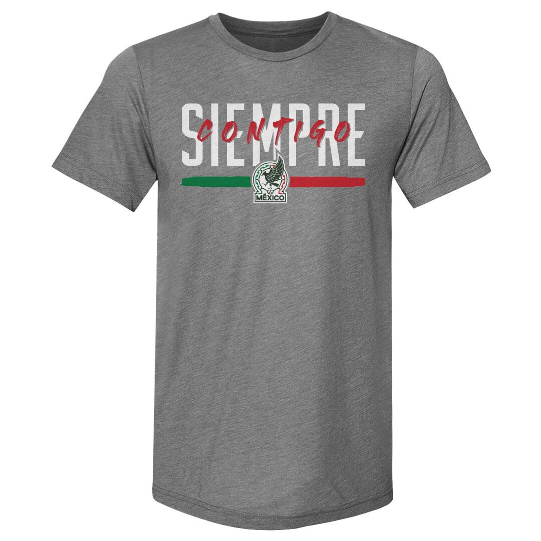 Explore mexico national team 500 level siempre contigo premium tri-blend t-shirt – gray – Germany Football Jerseys & T-Shirts Collection