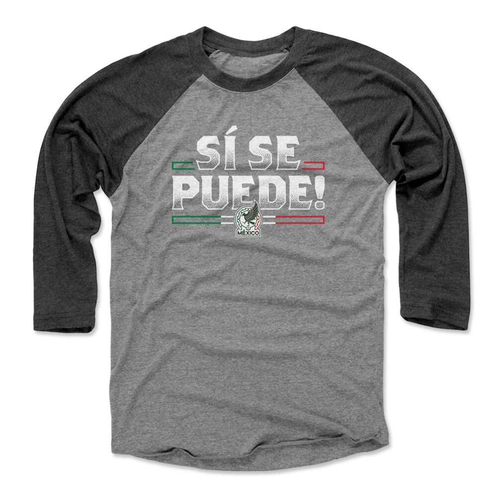 Explore mexico national team 500 level unisex si se puede raglan 34-sleeve baseball t-shirt – blackheather gray – Germany Football Jerseys & T-Shirts Collection
