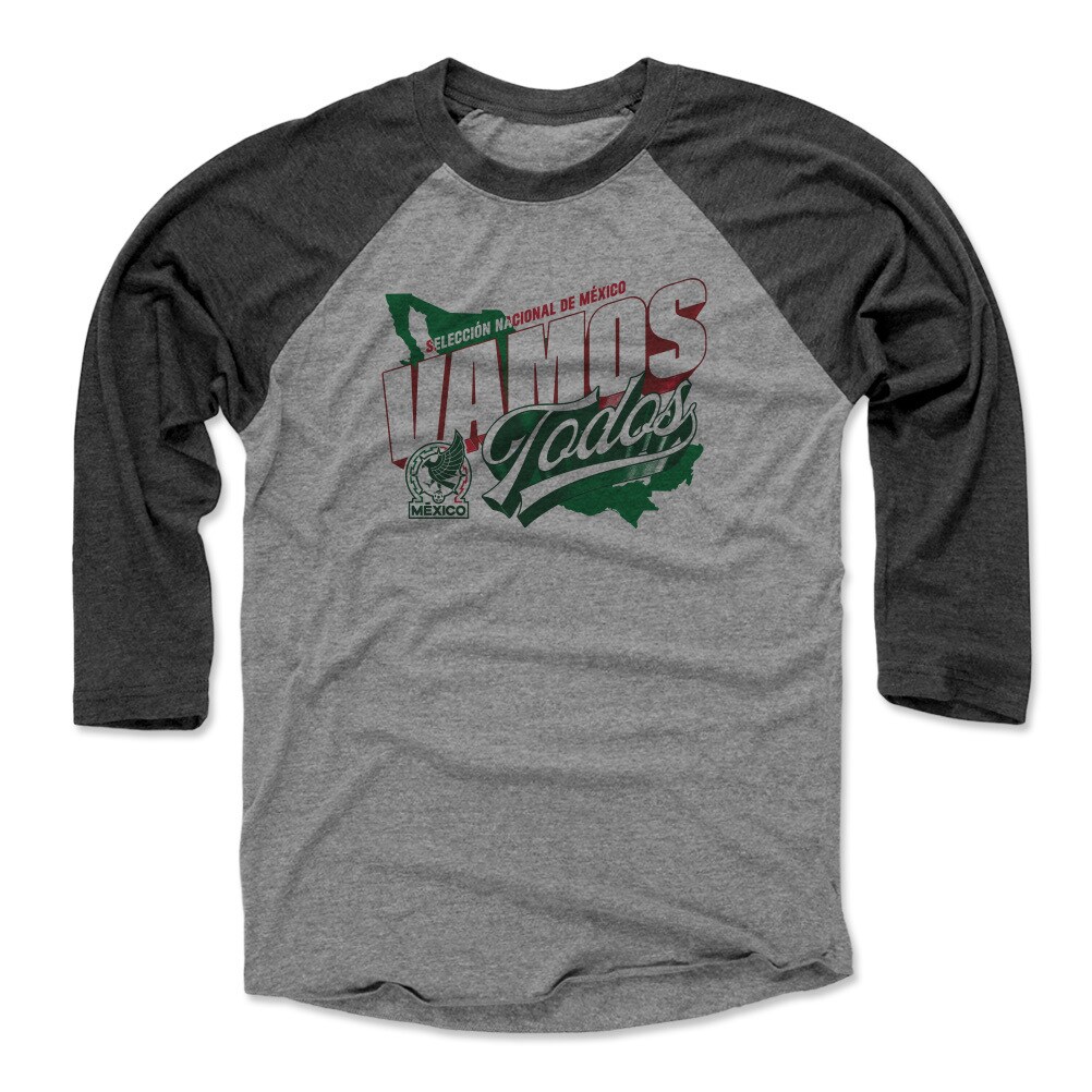 Explore mexico national team 500 level vamos todos country 34-sleeve tri-blend baseball t-shirt – blackheather gray – Germany Football Jerseys & T-Shirts Collection