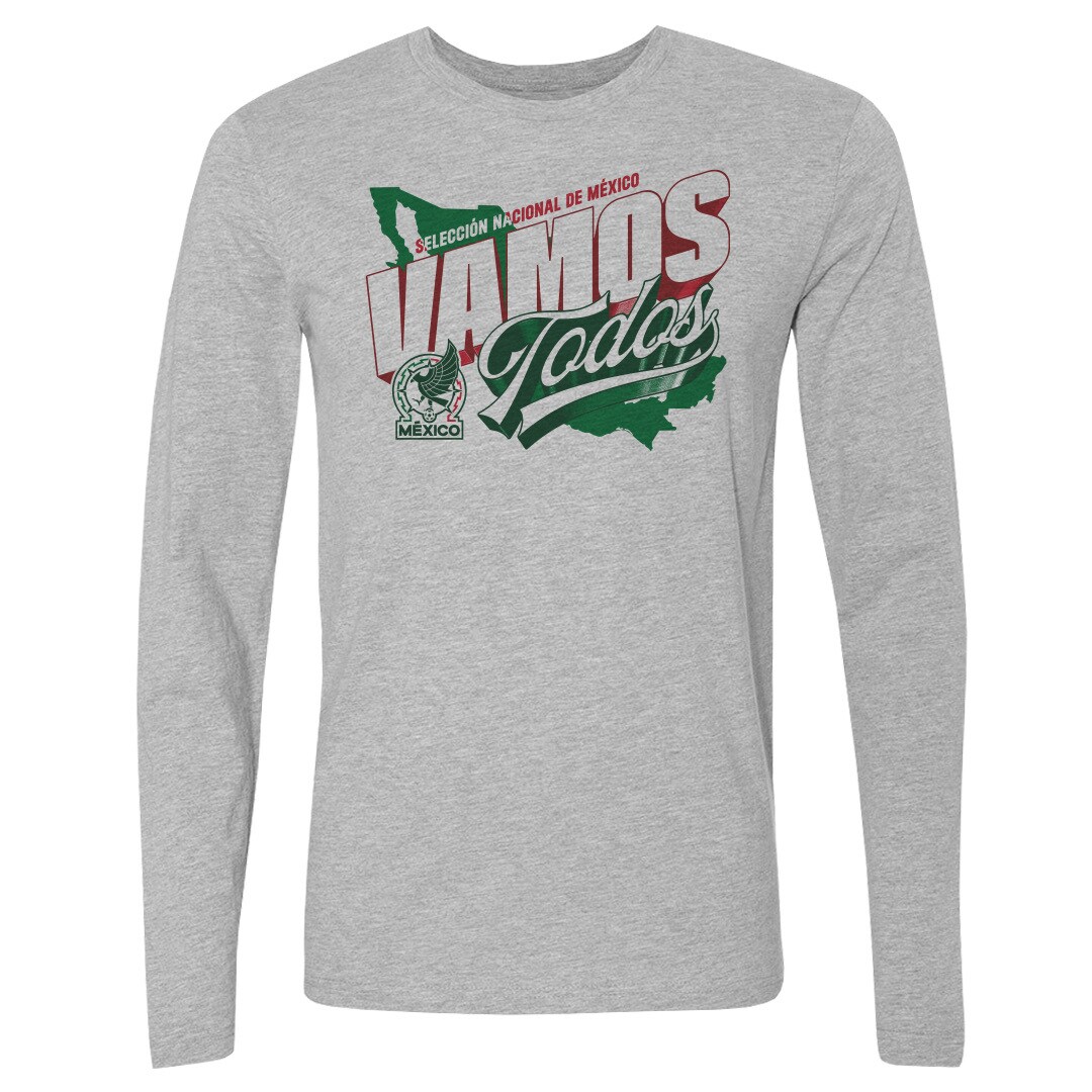 Explore mexico national team 500 level vamos todos country long sleeve t-shirt – heather gray – Germany Football Jerseys & T-Shirts Collection