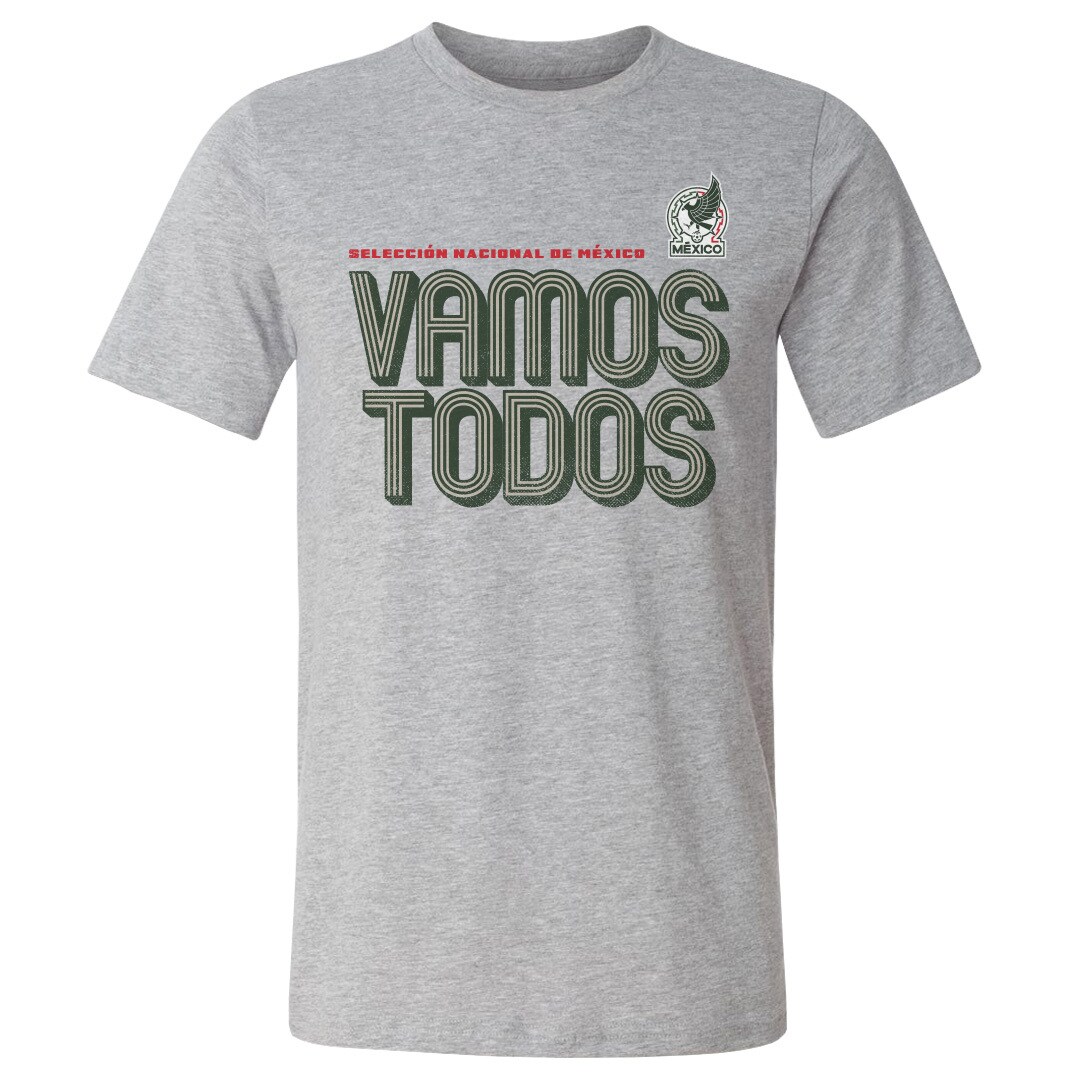 Explore mexico national team 500 level vamos todos inline bold cotton t-shirt – heather gray – Germany Football Jerseys & T-Shirts Collection