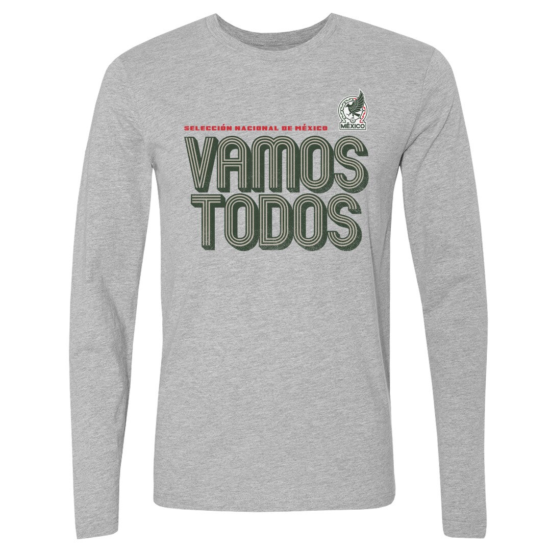 Explore mexico national team 500 level vamos todos inline bold long sleeve t-shirt – heather gray – Germany Football Jerseys & T-Shirts Collection