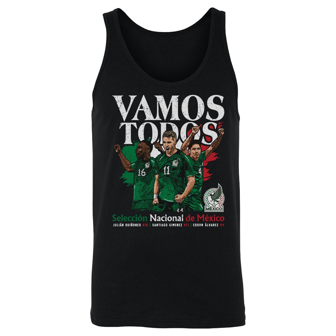 Explore mexico national team 500 level vamos todos julián quiñones santiago giménez amp edson Álvarez tank top – black – Germany Football Jerseys & T-Shirts Collection