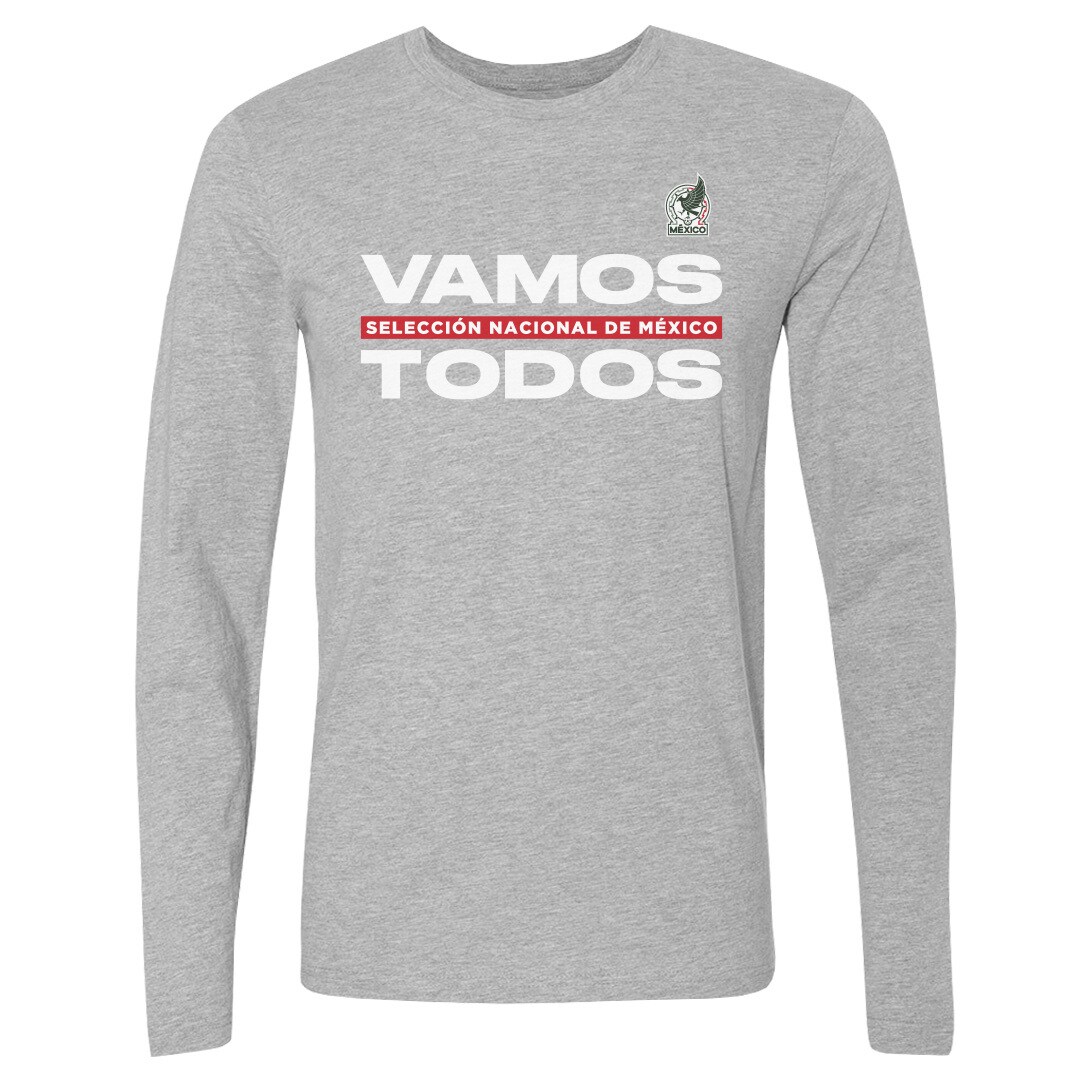 Explore mexico national team 500 level vamos todos long sleeve t-shirt – heather gray – Germany Football Jerseys & T-Shirts Collection