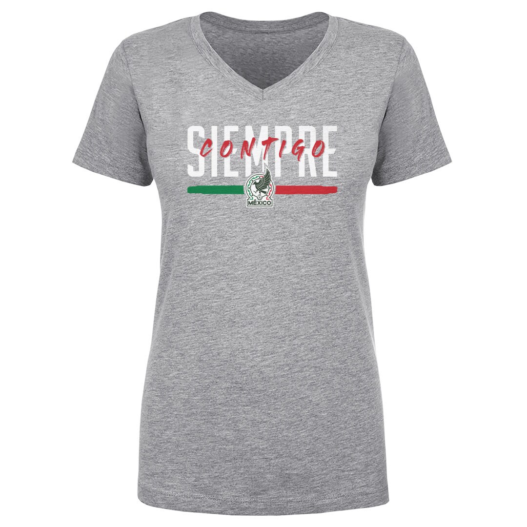 Explore mexico national team 500 level women8217s siempre contigo v-neck t-shirt – heather gray – Germany Football Jerseys & T-Shirts Collection