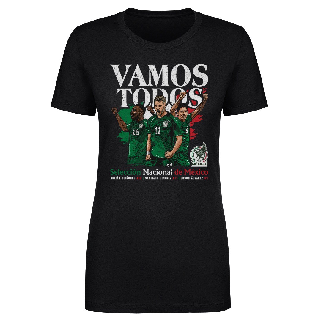 Explore mexico national team 500 level women8217s vamos todos julián quiñones santiago giménez amp edson Álvarez t-shirt – black – Germany Football Jerseys & T-Shirts Collection