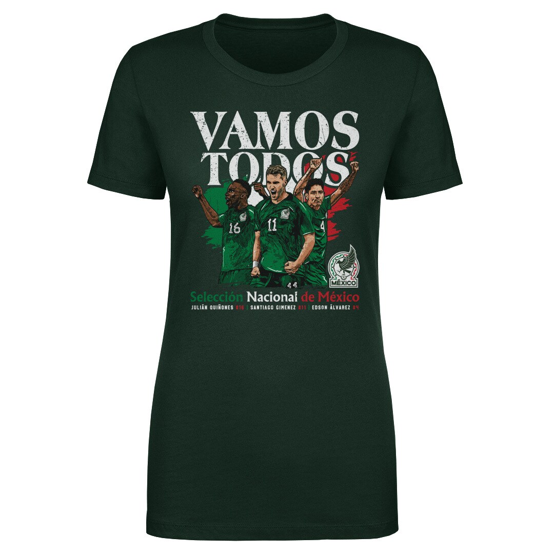 Explore mexico national team 500 level women8217s vamos todos julián quiñones santiago giménez amp edson Álvarez t-shirt – forest green – Germany Football Jerseys & T-Shirts Collection