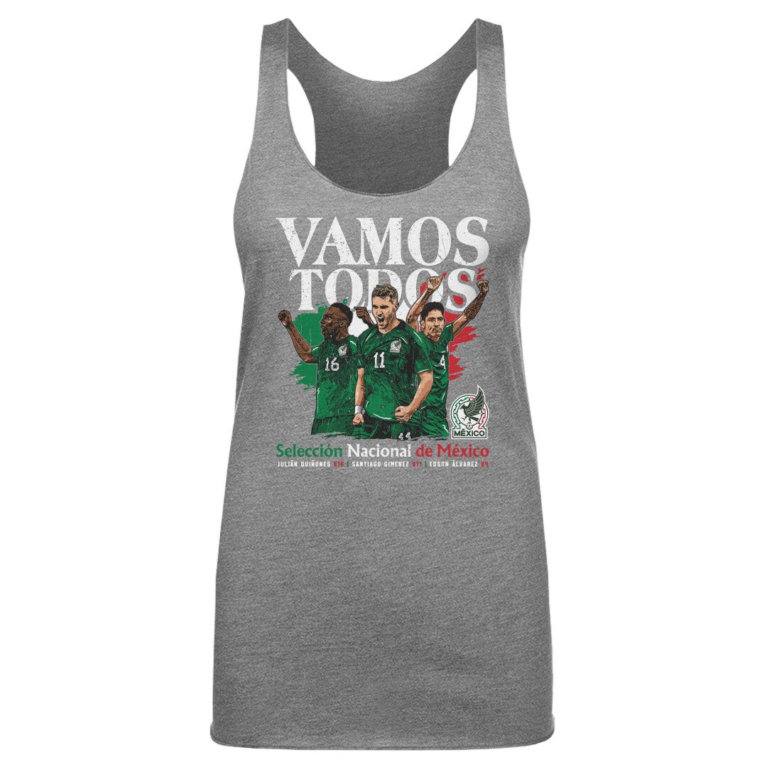 Explore mexico national team 500 level women8217s vamos todos julián quiñones santiago giménez amp edson Álvarez tri-blend racerback tank top – gray – Germany Football Jerseys & T-Shirts Collection