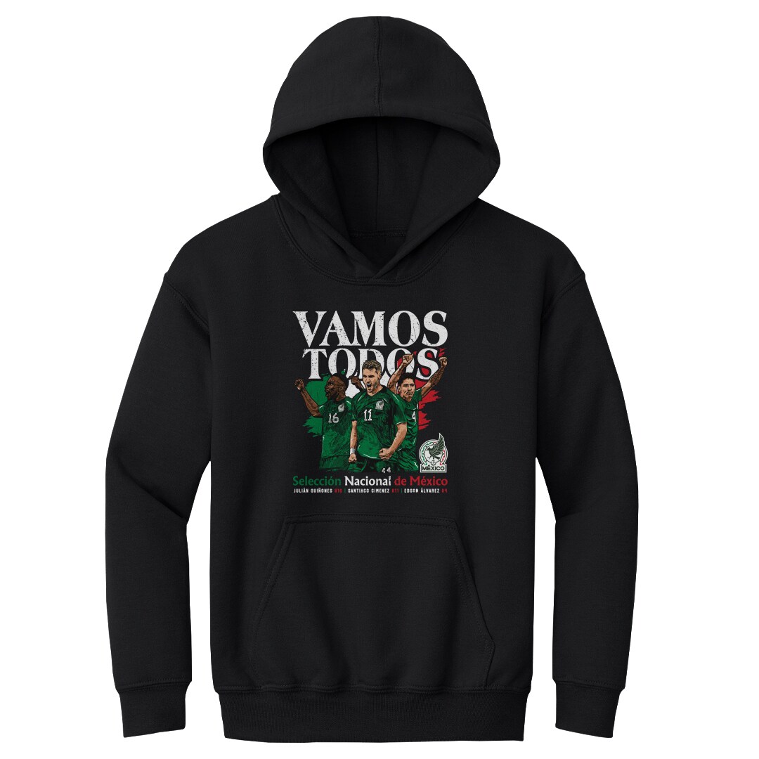 Explore mexico national team 500 level youth vamos todos julián quiñones santiago giménez amp edson Álvarez pullover hoodie – black – Germany Football Jerseys & T-Shirts Collection