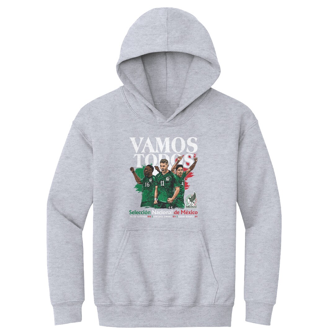 Explore mexico national team 500 level youth vamos todos julián quiñones santiago giménez amp edson Álvarez pullover hoodie – gray – Germany Football Jerseys & T-Shirts Collection