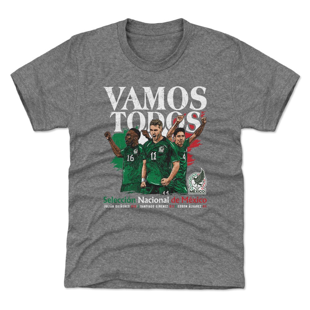 Explore mexico national team 500 level youth vamos todos julián quiñones santiago giménez amp edson Álvarez t-shirt – gray – Germany Football Jerseys & T-Shirts Collection