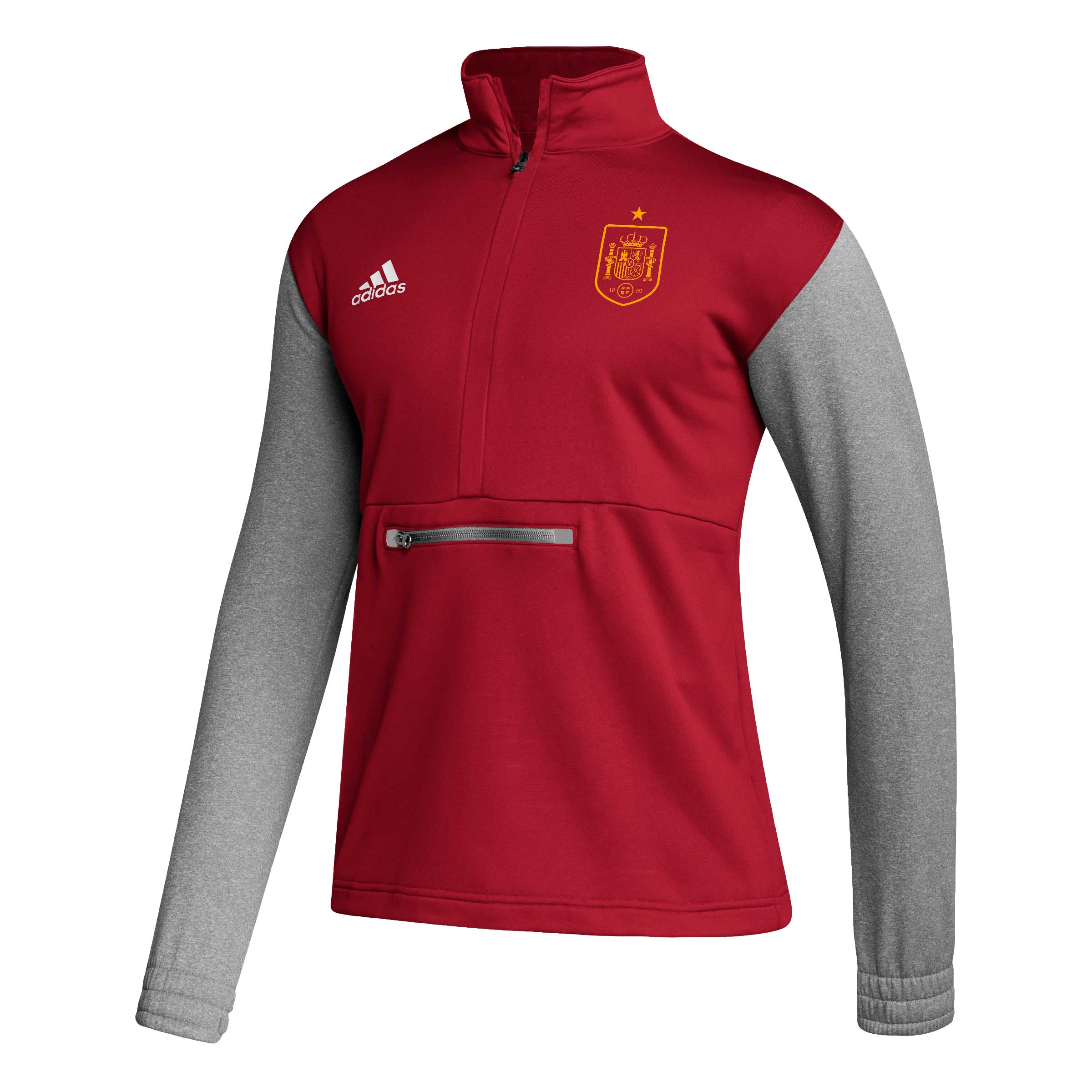 Explore spain national team adidas crest long sleeve half-zip top – red – Germany Football Jerseys & T-Shirts Collection