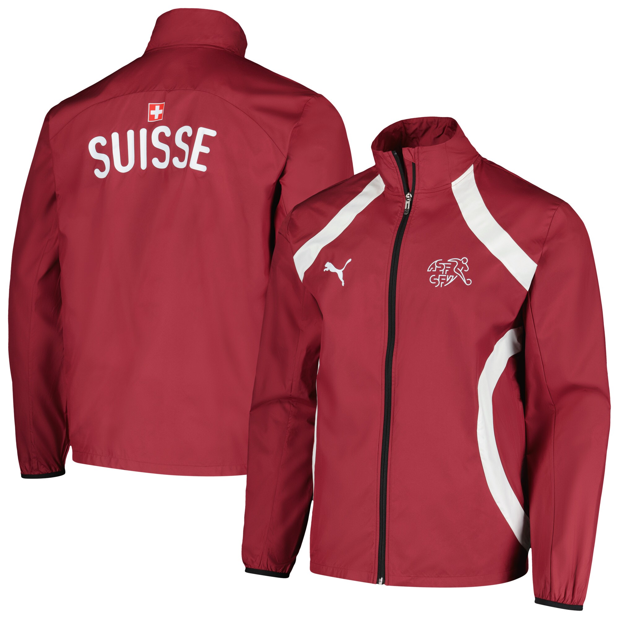 Explore switzerland national team puma 2024 pre-match full-zip hoodie jacket – red – Germany Football Jerseys & T-Shirts Collection